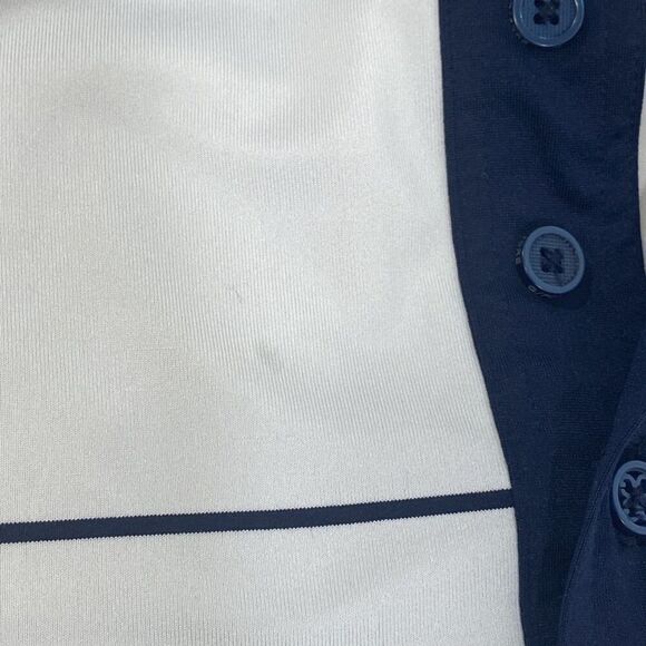 Mens G/fore Polo Shirt Small Light Grey Striped Navy - Picture 9 of 9